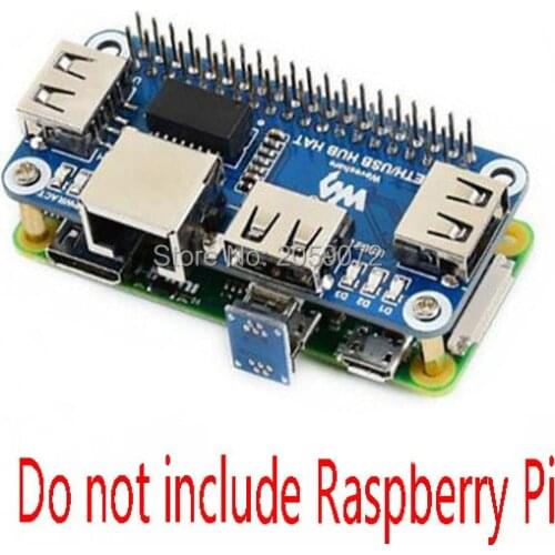 Raspberry pi zero W WH Ethernet J45 USB HUB HAT