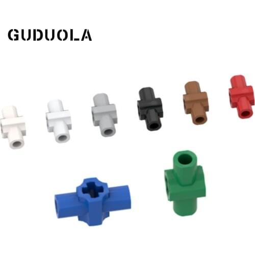 Guduola Special Brick 24122 Technic Cross Connector with Holes and Axle Holders MOC Building Block Education Toy Parts 50pcs/LOT