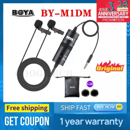 BOYA BY-M1 BY-M1DM Mic Phone Lavalier Camera Microphone Lapel condensor Mic for xiaomi Collar iPhone Xs X Canon DSLR PK Rode
