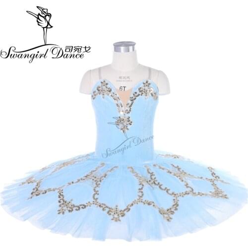 Adult bluebird performance stage custome tutu girls pancake tutu ballerina dress costume 18080