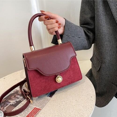 Ansloth Fashion Frosted Crossbody Bags Women Luxury Brand Handbags Elegant Lady Totes Bag Hardware Pendant Design Top-Handle Bag
