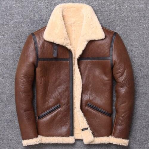 2020 Winter Original Ecology One And Fur Thickness Loose Coat Locomotive Lapel Man Genuine Leather Clothing Winter Coat
