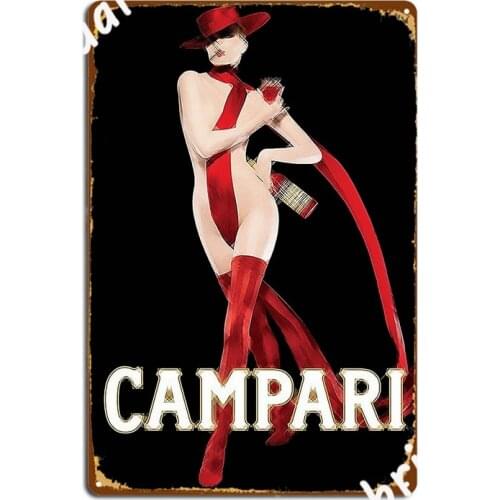 Do You Know Campari Let S Buy Metal Sign Wall Plaque Club Bar Retro Cinema Living Room Tin Sign Poster