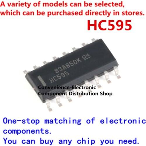10PCS/PACK HC595 74HC595D Eight-bit shift register of SN74HC595DR SOIC-16 tri-state output register