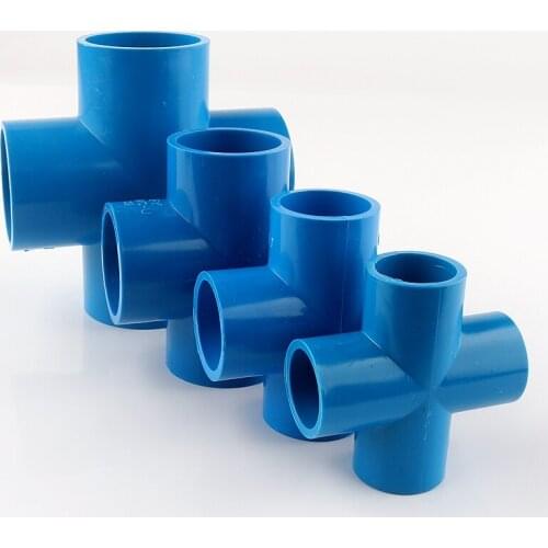 2Pcs ID 63/75/90mm PVC 4 Ways Cross Garden Irrigation Hydroponic Frame Connectors PVC Pipe Joint Fish tank Aquarium Fitting