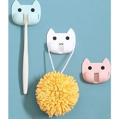 2pcs cartoon socket plug hook strong adhesive wall mounted kitchen power cord storage self adhesive hook wall hooks