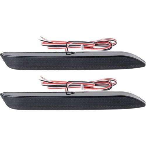 2Pcs LED Brake Rear Bumper Reflector FTT Tail Braking Lamp Warning Stop Light For Toyota Camry 2009 2012 Innova/ISF/GX470/RX300