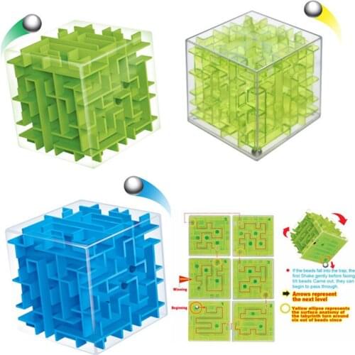 3D Maze Magic Cube Puzzle Speed Cube Puzzle Game Labyrinth Ball Toys Cubos Magicos Maze Ball Games Educational Toys