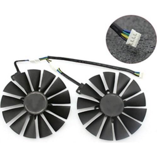 4-pin Graphics Card Cooling Fan for ASUS DUAL-RX580-8G 13 Leaves/Dual Fan Version Repair Parts Replacement Video Card Cooler