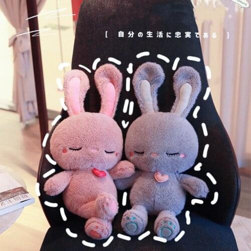 60cm Sleeping Rabbit Plush Toy Cartoon Bunny Doll Stuffed animals Plushies Cute Rabbit Doll Toys for Child Girl Xmas Gift Pink