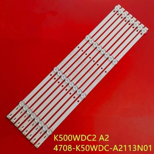 8pcs K500WDC2 SVK500AL1_WICOP_4LED_REV03_20170430 K500WDK3 485MM 6V 50inch use aluminium 100%new LCD TV backlight bar