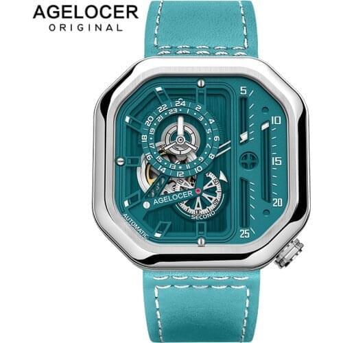 AGELOCER New Desigin Green Woman Mechanical Watch Sapphire Street Style Casual Fashion Automatic Watches aaa Ladies Watch