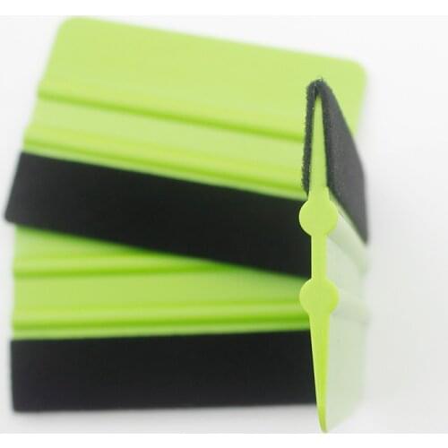 Auto Styling Vinyl Carbon Fiber Window Ice Remover Cleaning Wash Car Scraper with Felt Squeegee Tool Film Wrapping Accesories