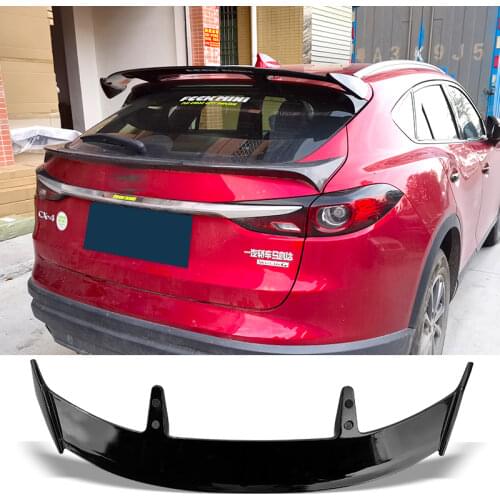 Trunk Spoiler Universal Carbon Surface Car Tail Rear Trunk Wing ABS Material for Mazda CX-4 CX-30 CX-5 Generic Type