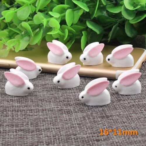 Bunny resin stereoscopic accessories DIY micro landscape anti-hairpin hair rope decorative jewelry