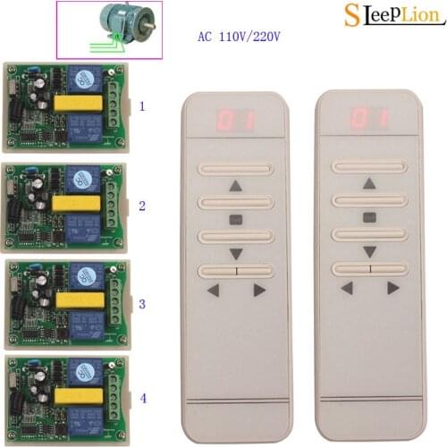 Tubular Motor Garage Door / Projection Screen / Shutters AC 220V 2CH RF Wireless Remote Control Switch Digital Display Screen