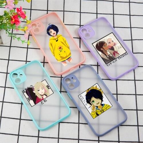 Anime Cute Ohto Ai Wonder Egg Priority Phone Case for IPhone 12 11 Pro XR XS 8 X 7 6 Plus Max Mini SE 2020 Hard PC Silcone Cover