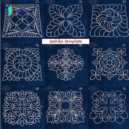 DIY Hand Quilted Patchwork Line Embroidery Stitch Drawing Template Transparent Thorn Pillow Tablecloth Embroidery Templat S044P