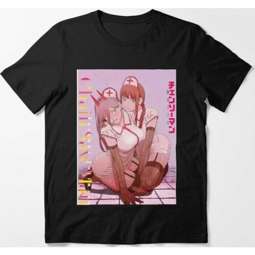 Nurse Costume Power Blood Fiend Makima Control Devil Chainsaw Man Black T-Shirt