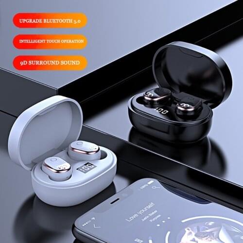 Mini Bluetooth Headset 5.0 in-ear sports Bluetooth Headset with charging compartment Intelligent thermal touch control