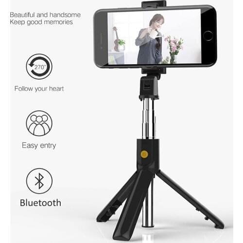 For iPhone Huawei Samsung Android Mobile Monopod Selfie Stick Shutter Wireless Bluetooth Selfie Stick Tripod With Remote Control