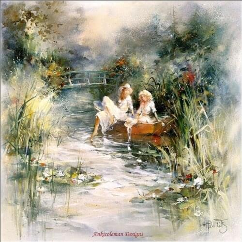 Glitter of Water - Counted Cross Stitch Kits - DIY Handmade Needlework For Embroidery 14 ct Cross Stitch Sets DMC