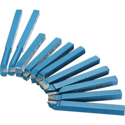 6/11Pcs Carbide Tip Tipped 8*8mm/10*10mm/12*12mm Brazed Cutter Tools Bit Milling Set For Metal Lathe Tools