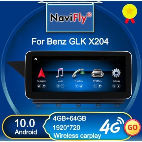 NaviFly N600 For Mercedes Benz GLK Class X204 2008-2015 Android 10 Car Multimedia Player Navigation Qualcomm 8 Core 4+64 Carplay