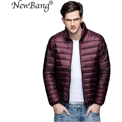 NewBang Brand Winter Mens Down Jacket Ultra Light Down Jacket Men Windbreaker Feather Jacket Man Lightweight Portable Warm Coat