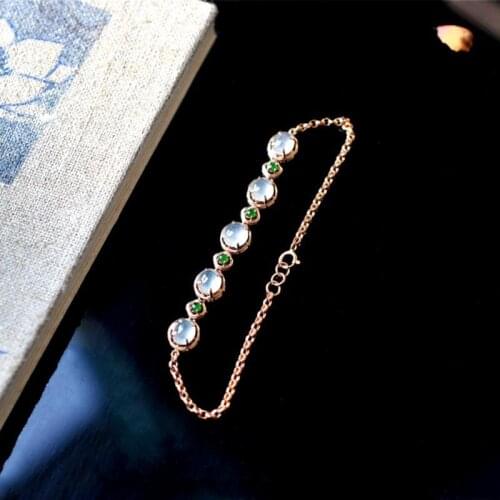 New original natural chalcedony egg noodles regular wrap bracelet retro fresh little fairy brand silver jewelry