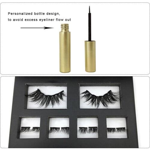 New Magnetic Liquid Eyeliner With Magnetic False Eyelashes Waterproof Easy To Wear Magnetic Eyelashes Set