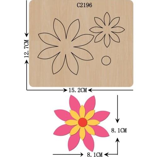 New Flower Wooden die Scrapbooking C2196 Cutting Dies