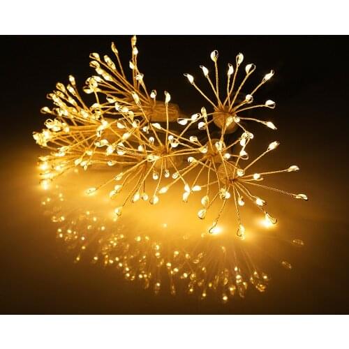 Remote Control 3.5M LED Fireworks Light Outdoor Waterproof 150 LEDs String Fairy Light for Garden Christmas Decoration Lamp10Pcs