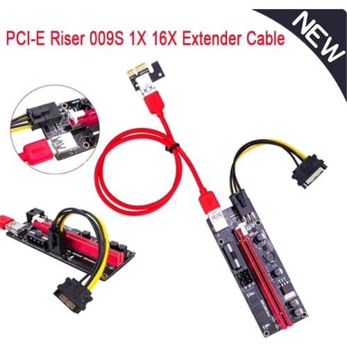 Ver009 Usb 3.0 Pci-E Riser Ver 009S Express 1X 4X 8X 16X Extender Riser Adapters Card Sata 15Pin To 6 Pin Power Cable USB Cables