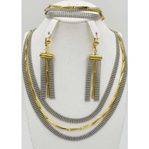 2016 HOT dubai Filled Women Party Jewelry Set Women Wedding Necklace Bracelet Earring Ring African Beads Jewelry Set