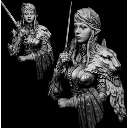 1/10 Self-assembled Resin Soldier Model Toy Resin Atonement Templars Ornament Kit Of White Model Bust Resin A-131 Soldier F N6W5