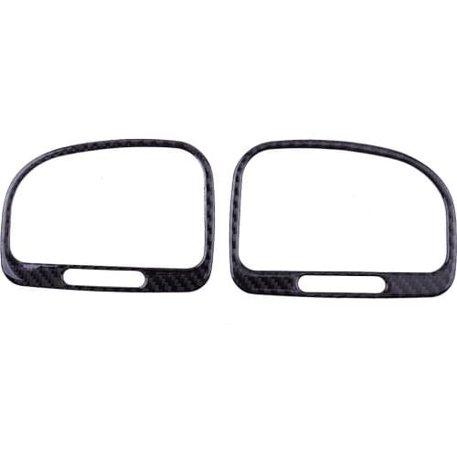 1 Pair Black Carbon Fiber Car Interior Dashboard Side Air Vent Trims Stickers Fit for VW Golf 6 MK6 GTI 2008 2009 2010 2011 2012