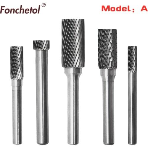 1Pcs-free shipping,6mm shank diameter solid carbide,Type A Rotary tungsten steel cylindrical grinding tool,Metal plastic