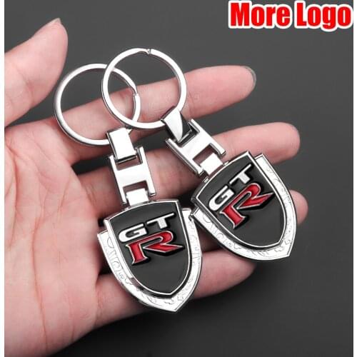 1pcs Metal Alloy Keychain Car Badge Keyring Key Chain Ring For Lexus Citroen Mazda Honda Land Rover Peugeot Ford BMW Volkswagen