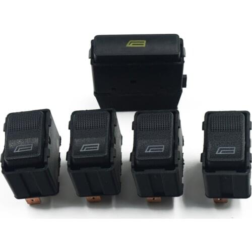 100% NEW ! ELECTRIC POWER WINDOW LOCK CONTROL SAFETY SWITCH For Audi A6 S6 100 200 V8 OE 893 959 859A & 893 959 855 5PCS SET