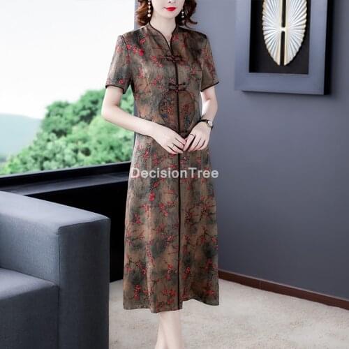 2021 satin traditional chinese qipao dress women chinese style dress elegant qipao evening party dress qipao cheongsam dress