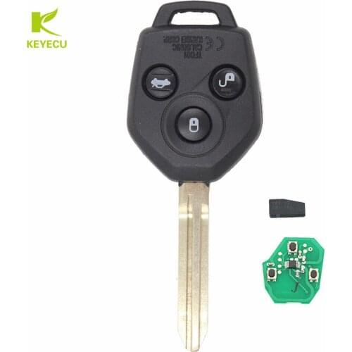 KEYECU 3Button KEY KEYLESS ENTRY REMOTE FOB for Subaru 2013-2015 Forester with "G" CHIP 433MHz With Logo