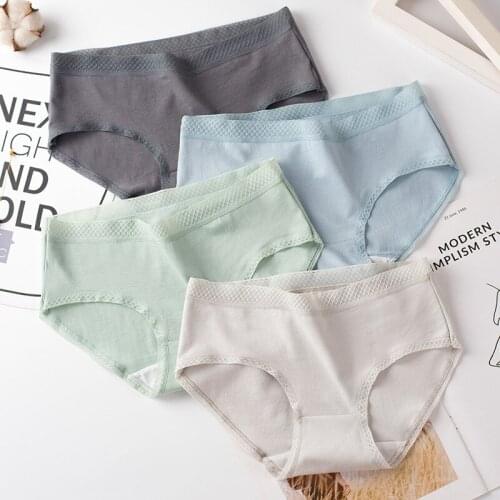 6pcs/Lot Panties For Women Cotton Underwear Female Women Sexy Lingerie Comfortable Breathable Panties Seamless Solid Color Brief