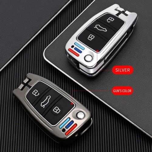 3 Button Zinc Alloy Car Remote Key Fob Shell Cover Case For Audi A1 S1 A3 S3 A4 A6 RS6 TT Q3 Q7 2005 2006 2007 2008 2009 - 2013