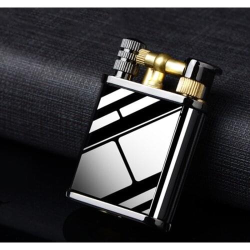 Chief Ten Thousand Matches + Kerosene Lighter, Multi-Function Grinding Wheel Retro Nostalgic One Machine Dual-Purpose Smoke Tool