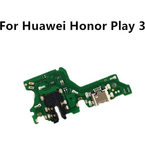 For Huawei Honor Play 3 USB Charger Port Dock Connector PCB Board Ribbon Flex Cable Charging Port Component Replacement Spare P