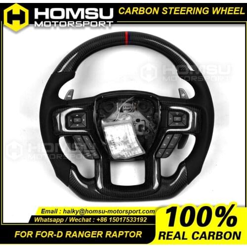 Private custom gloss carbon fiber steering wheel for ford Ranger Raptor /Available for all car models
