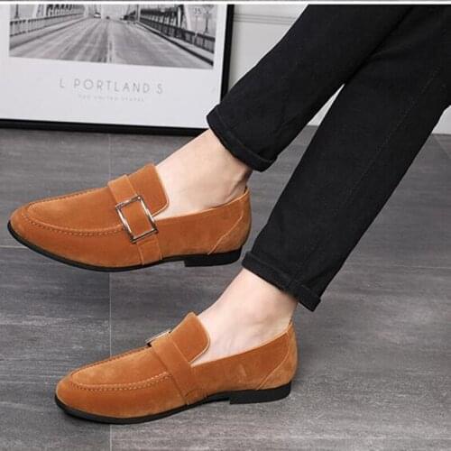 Italian New Men Loafers Moccasins Casual Leather Shoes Mens Brown Slip On Driving Shoes Moccasins For Man Office comfort