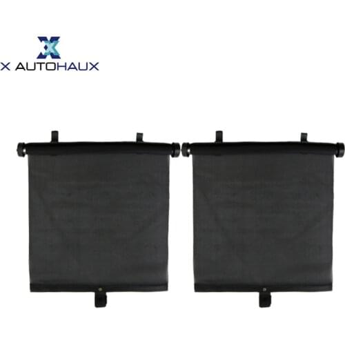 X Autohaux 2 Pcs Universal Car Side Window Sun Shade Roller Blind Screen Protector Baby Kid Visors Block UV Rays Offer Sun Visor