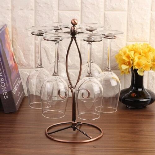 Creative Red Wine Glass Cup Holder High Quality Iron Hanging Cups Holders Wine Glass Rack Kitchen Accessories